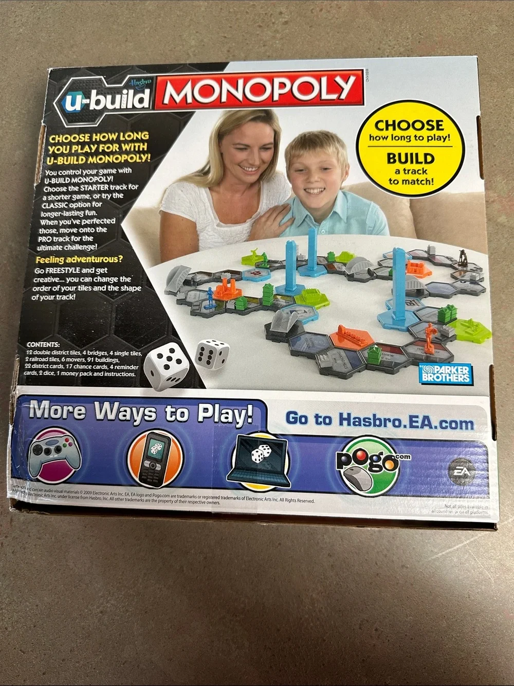 Hasbro Monopoly U-Build Family Board Game (2010) - Complete